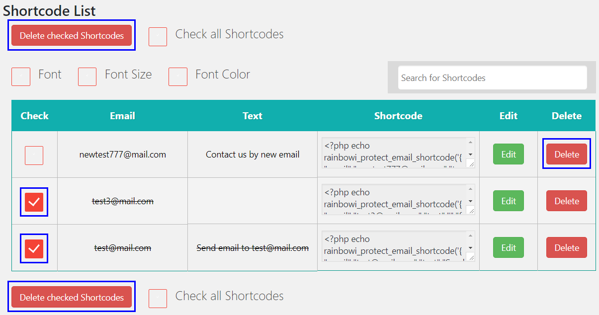 Shortcode Generator