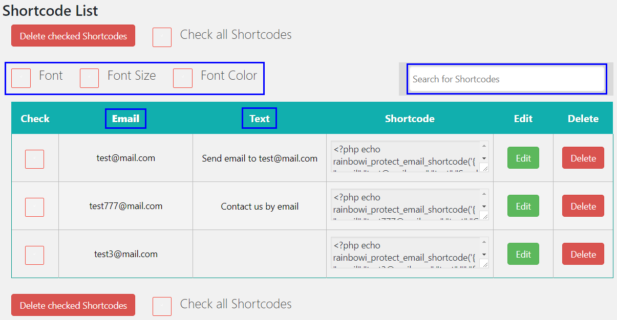 Shortcode Generator